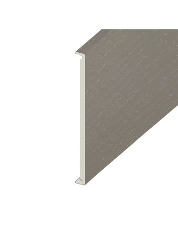 Buy Balmoral Grey Woodgrain Double Edged Fascia Board - Length 5m x Width 450mm | Poly Direct