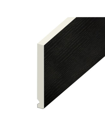 Buy Black Ash Flat Fascia Board - Length 5m x Width 300mm | Poly Direct