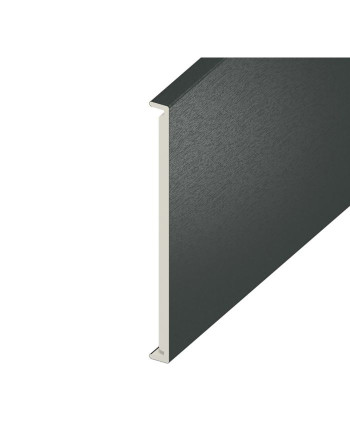 Buy Anthracite Grey Woodgrain Double Edged Fascia Board - Length 5m x Width 450mm | Poly Direct