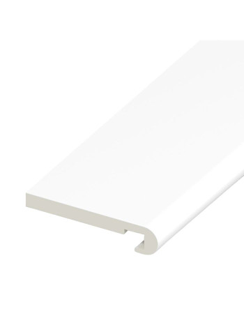 Buy White Bull-Nosed Fascia Board - Length 5m x Width 175mm | Poly Direct