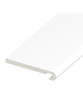 Buy White Bull-Nosed Fascia Board - Length 5m x Width 250mm | Poly Direct