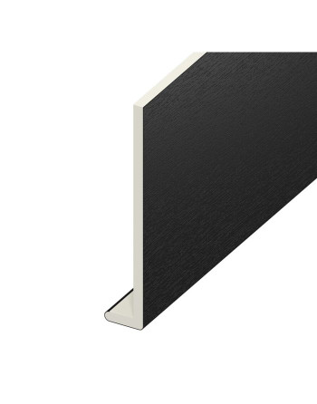 Buy Black Ash Woodgrain Capping Board - Length 5m x Width 150mm | Poly Direct