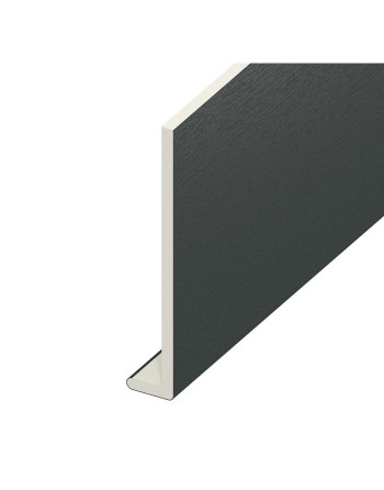 Buy Anthracite Grey Woodgrain Capping Board - Length 5m x Width 250mm | Poly Direct