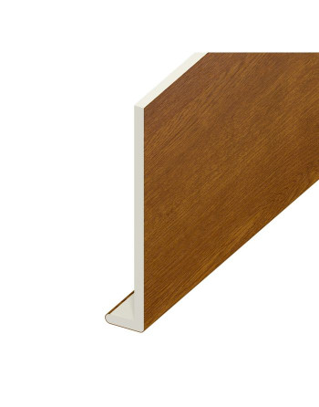 Buy Golden Oak Woodgrain Capping Board - Length 5m x Width 250mm | Poly Direct