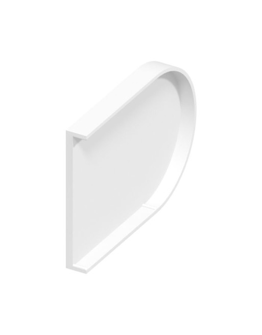 Buy White uPVC Window Board Short End Caps - Length 120mm (2 x 60mm) | Poly Direct