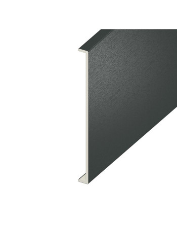 Buy Anthracite Grey Woodgrain Double Capping Board - Length 5m x Width 450mm | Poly Direct