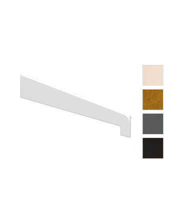 Buy A-Type Cill End Caps Anthracite Grey on White Woodgrain - Width 125 mm | Poly Direct
