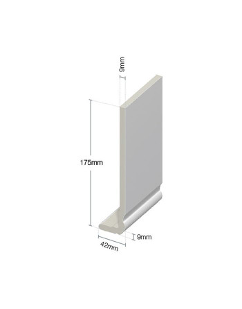 Buy White Standard Ogee Capping Board - Length 5m x Width 175mm | Poly Direct