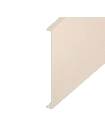 Buy Cream White Woodgrain Double Capping Board - Length 5m x Width 450mm | Poly Direct