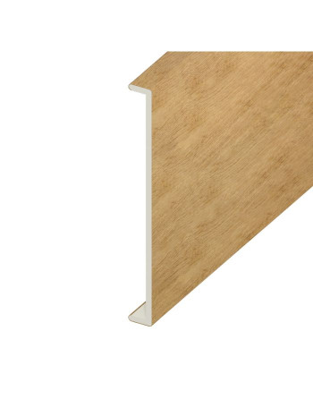 Buy Irish Oak Woodgrain Double Capping Board - Length 5m x Width 350mm | Poly Direct