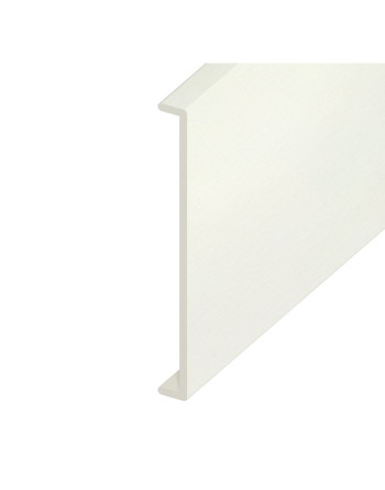 Buy White Ash Woodgrain Double Capping Board - Length 5m x Width 350mm | Poly Direct