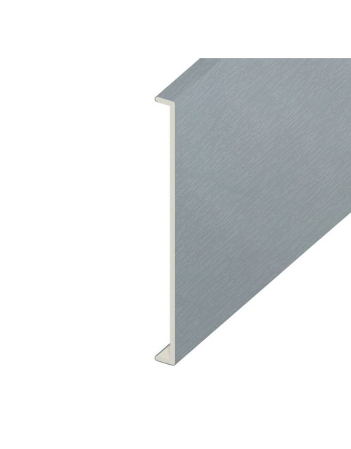 Buy Moondust Grey Woodgrain Double Capping Board - Length 5m x Width 450mm | Poly Direct