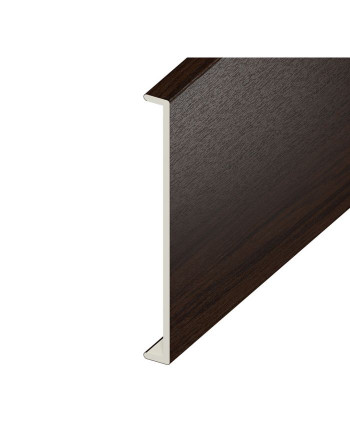 Buy Rosewood Woodgrain Double Capping Board - Length 5m x Width 350mm | Poly Direct