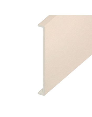 Buy Cream White Woodgrain Double Capping Board - Length 5m x Width 350mm | Poly Direct