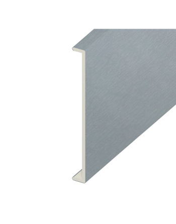 Buy Moondust Grey Woodgrain Double Capping Board - Length 5m x Width 350mm | Poly Direct