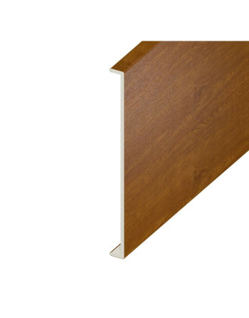 Buy Golden Oak Woodgrain Double Capping Board - Length 5m x Width 450mm | Poly Direct