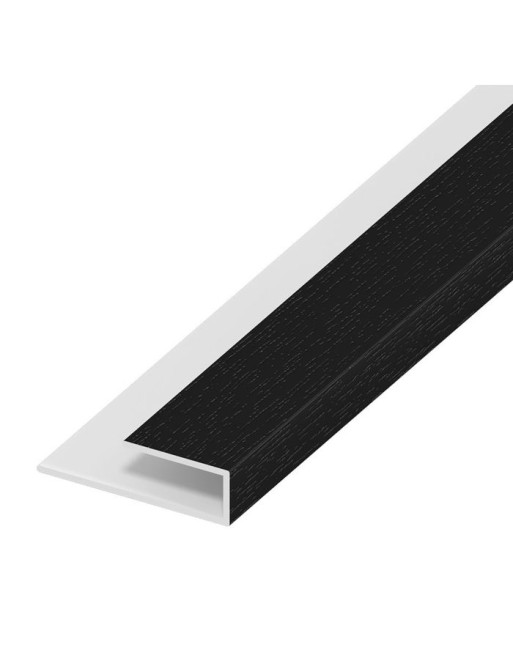 Buy Black Ash Woodgrain Board Clip - Length 5m x Width 25mm | Poly Direct