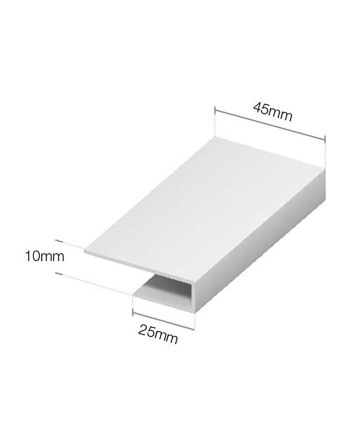 Buy Moondust Grey Woodgrain Board Clip - Length 5m x Width 25mm | Poly Direct