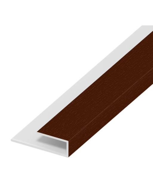 Buy Rosewood Woodgrain Board Clip - Length 5m x Width 25mm | Poly Direct