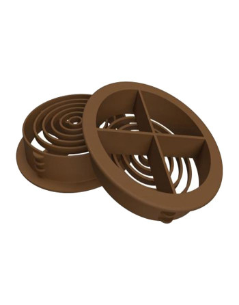 Buy Brown Circular Soffit Vent - Length 80mm x Width 80mm | Poly Direct