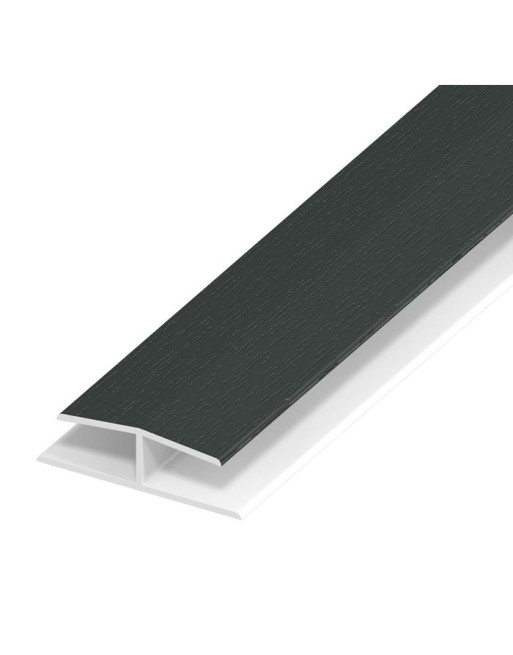 Buy Anthracite Grey Woodgrain Panel Joint - Length 5m x Width 40mm | Poly Direct