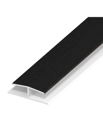 Buy Black Ash Woodgrain Panel Joint - Length 5m x Width 40mm | Poly Direct