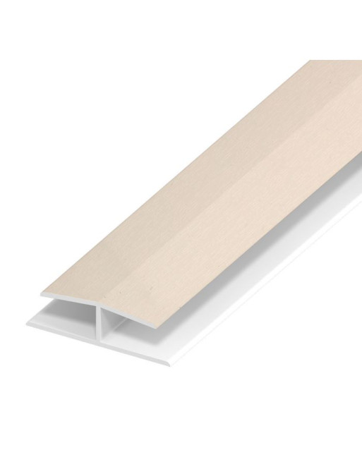 Buy Cream White Woodgrain Panel Joint - Length 5m x Width 40mm | Poly Direct