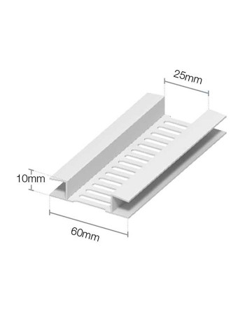 Buy White Soffit Vent - Length 5m x Width 49mm | Poly Direct