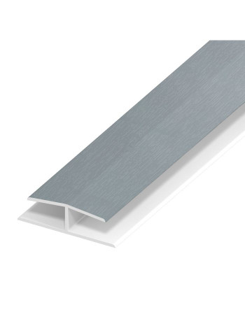 Buy Moondust Grey Woodgrain Panel Joint - Length 5m x Width 40mm | Poly Direct