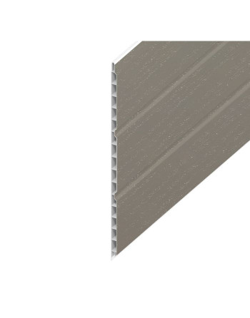 Buy Balmoral Grey Woodgrain Hollow Soffit Board - Length 5m x Width 300mm | Poly Direct