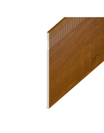 Buy Golden Oak Woodgrain 10mm Airspace Eurosoffit Board - Length 5m x Width 300mm | Poly Direct