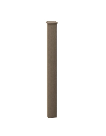 Buy Balustrade Frame Mounted Post & Cap Walnut | Poly Direct