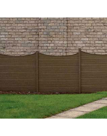 Buy Eco Fencing Shaped Tops Natural - Length 2.4 m Concave | Poly Direct