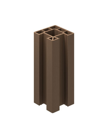 Buy Clarity Composite Fence Corner Post Walnut - Length 1.94 m | Poly Direct