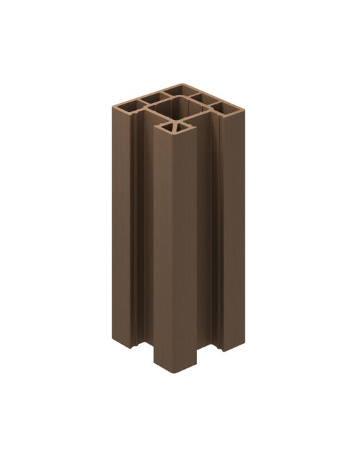 Buy Clarity Composite Fence Corner Post Walnut - Length 3 m | Poly Direct