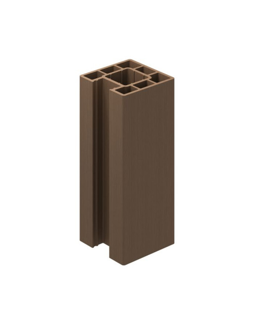 Buy Clarity Composite Fence End Post Walnut - Length 1.94 m | Poly Direct