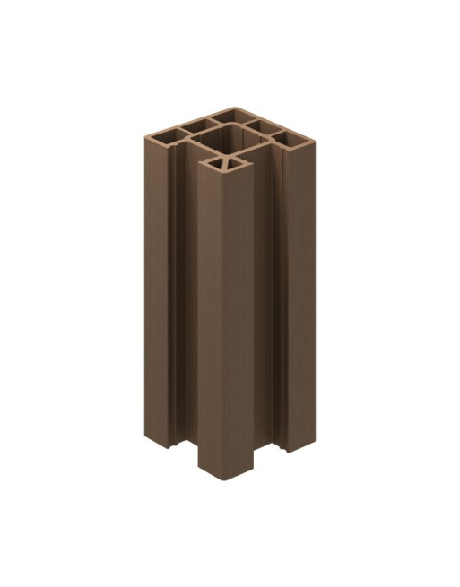 Buy Clarity Composite Fence End Post Walnut - Length 3 m | Poly Direct