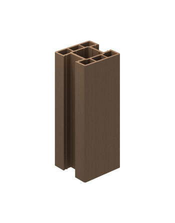 Buy Clarity Composite Fence Internal Post Walnut - Length 1.94 m | Poly Direct