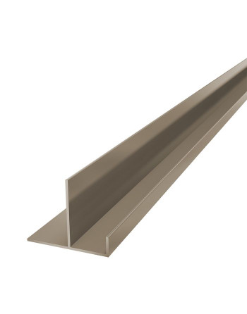 Buy Taupe Horizontal Coastline Aluminium End Closer - Length 5m | Poly Direct