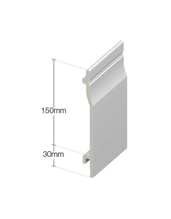 Buy Shiplap Cladding White - Width 150 mm Length 5 m | Poly Direct