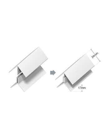 Buy Shiplap Cladding Angle Trim White | Poly Direct